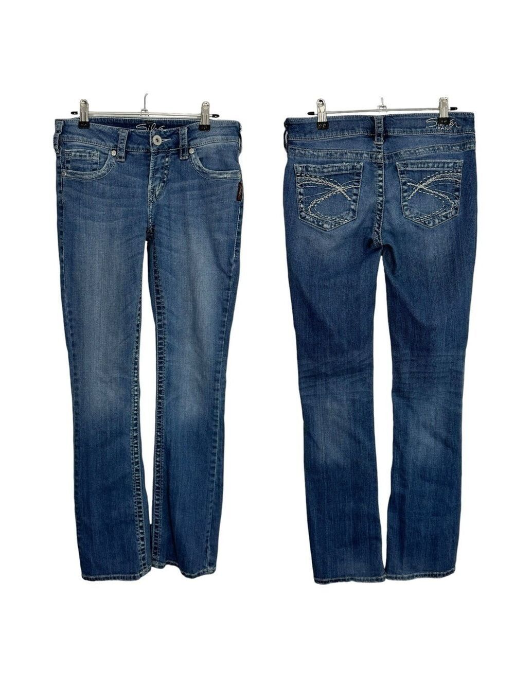 Silver Jeans Aiko Bootcut Womens 28/33 Medium Wash Blue Denim Casual VGUC